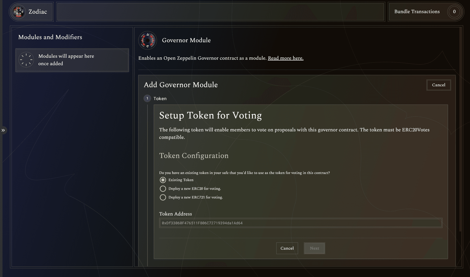 Governor Module Interface